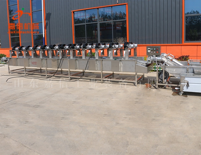 全自動玉米(mi)清(qing)洗去(qu)鬚(xu)漂燙冷(leng)卻烘(hong)榦(gan)線